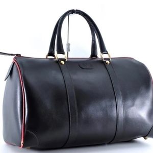 Valentino Garavani: Black Leather Boston Bag
